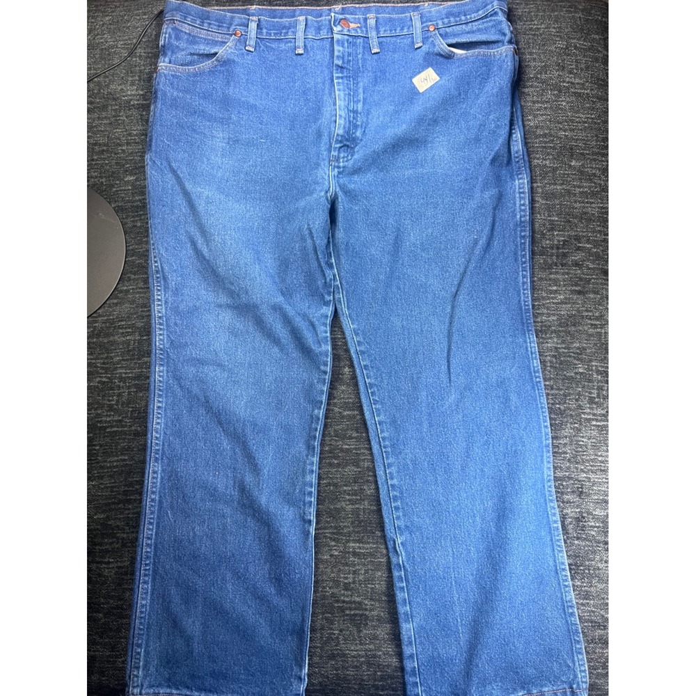 Wrangler Cowboy Cut Jeans Mens 44x30 Blue Straight Leg High Rise Denim 0492